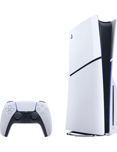 Sony PlayStation 5 Slim Disc Edition in Weiß mit Controller