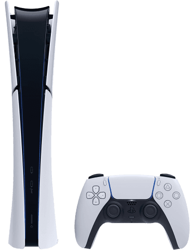 Sony PlayStation 5 Slim Digital Edition in Weiß mit Controller